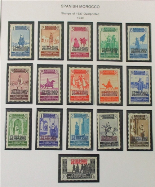 Spanish Morocco Parallel Mint and Used Collection on Album Pages (Est $600-800)