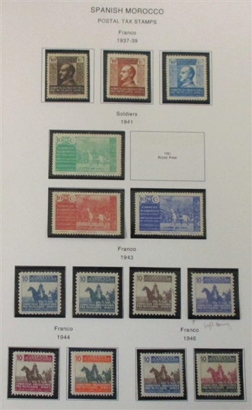 Spanish Morocco Parallel Mint and Used Collection on Album Pages (Est $600-800)