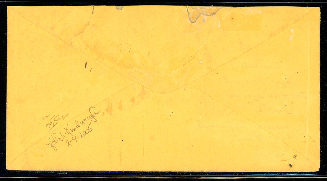 USA Scott 26 on Cover used in CSA, 1861 Carrollton, MS (Est $120-200)