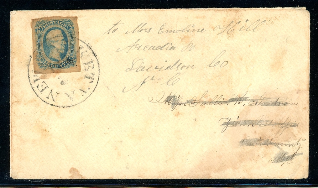 CSA Scott 12 (AD) Tied to Cover, Captured Union Soldiers Envelope (Est $100-150)