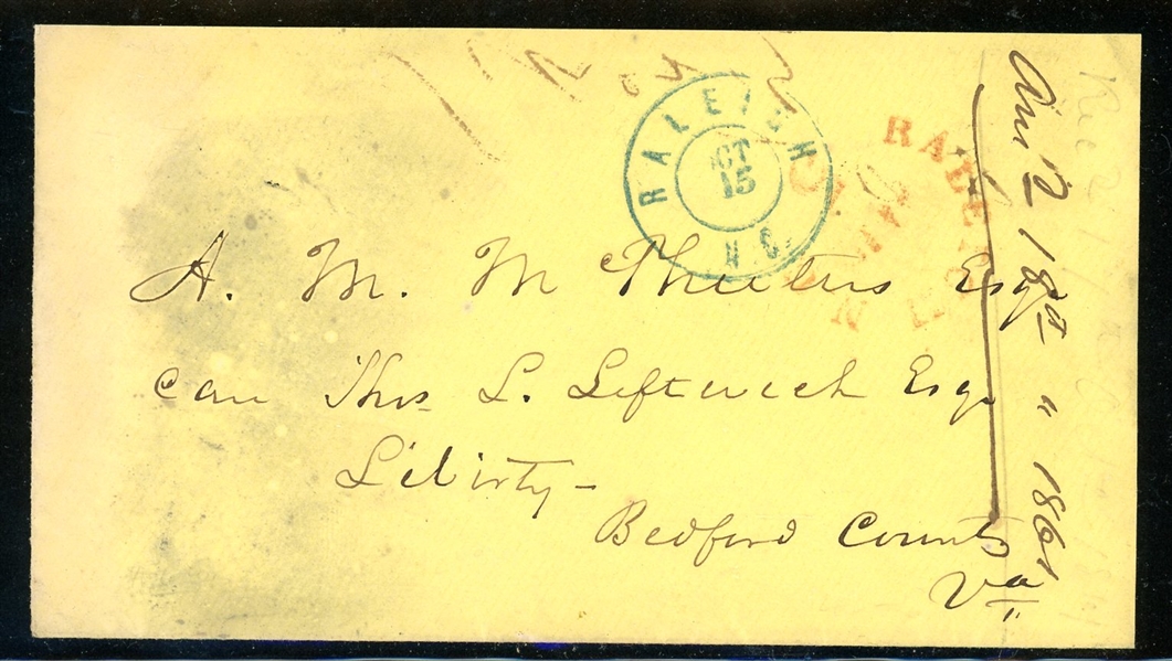 CSA Scott 68UX1 Red Hand Stamp PAID 5 Provisional Cover (SCV $500)