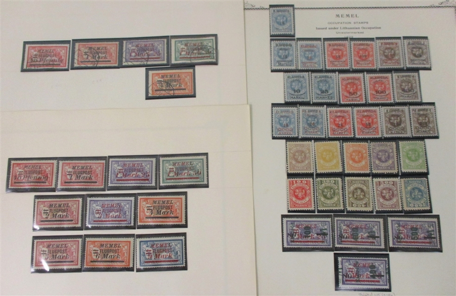 Memel Parallel Mint/Used Collection on Scott Pages (Est $400-500)