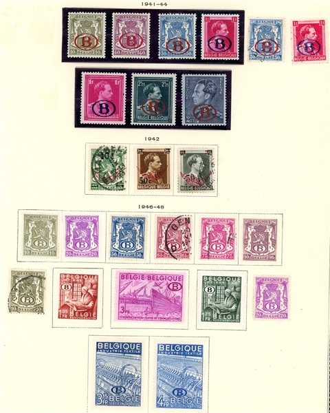 Belgium Officials Collection to 1966 on Scott Pages (Est $75-100)