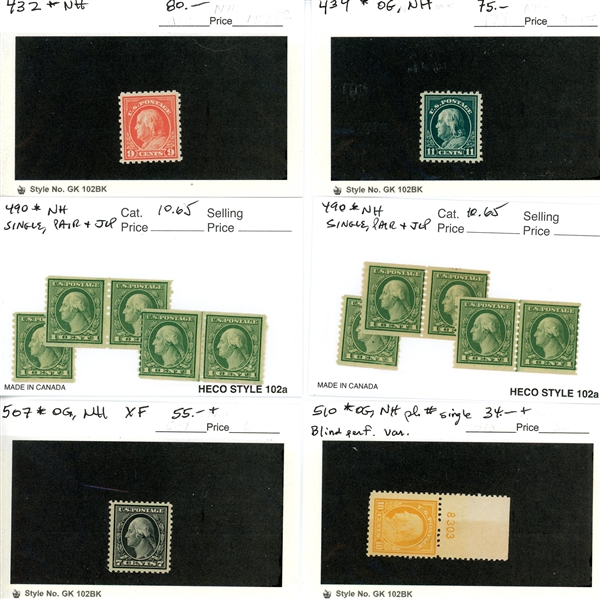 USA Small Group of Mint/Used Washington-Franklins (SCV $880)