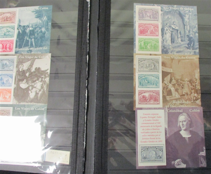 Spain and Colonies Mint Singles, Sets, Souvenir Sheets in Stockbook (Est $150-200) 
