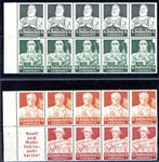 Germany Scott B60a, B63a Mint Booklet Panes - 1934 Workers (SCV $140)