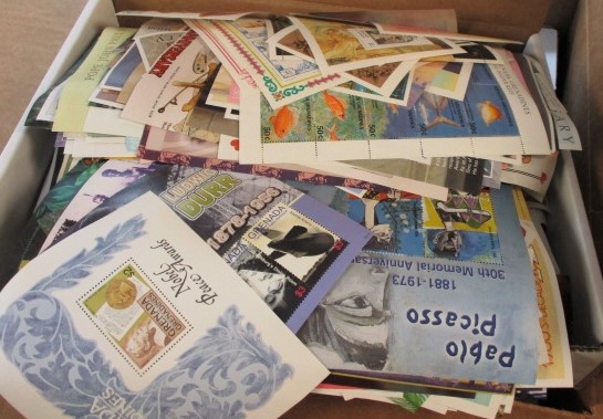 Huge Accumulation of Souvenir Sheets, Stamps - Wow! (Est $1000-2000)