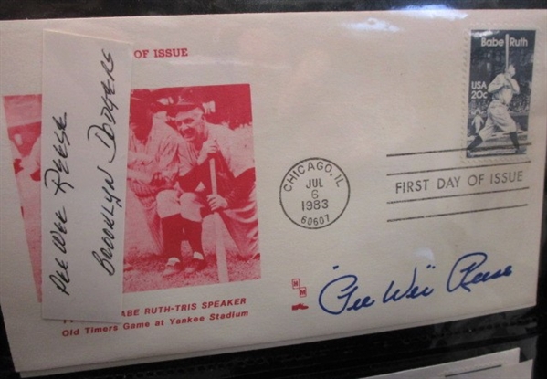 Baseball Players Autographs on Babe Ruth First Day Covers (Est $200-300)