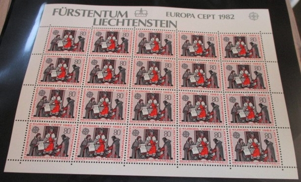 Liechtenstein MNH Accumulation of Sheetlets  (Est $400-600)