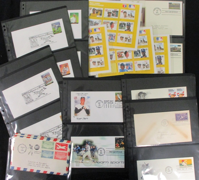 Baseball Topical Accumulation of Covers and Stamps (Est $20-40)