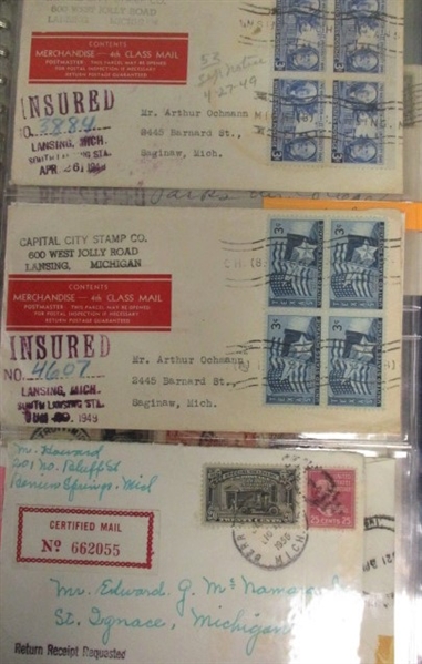Michigan Covers - Airmail, Registered, and Special Delivery (Est $100-150)