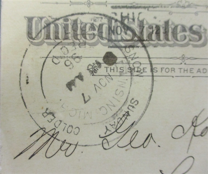 Postal Cards 1896-1897 Lansing MI Weather Forecast Cancels (Est $250-300)