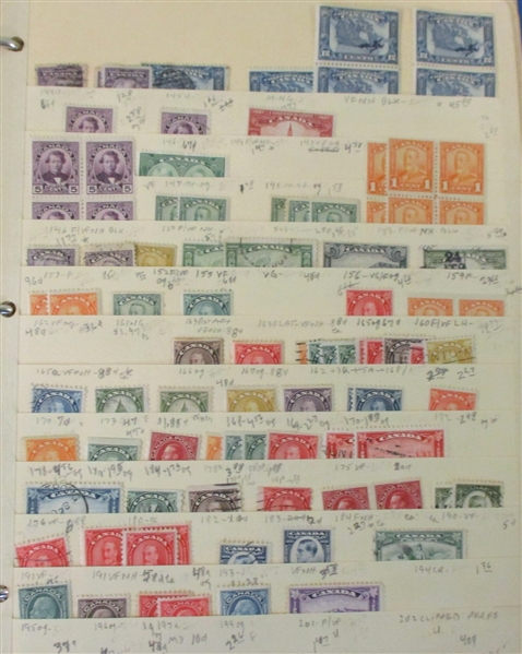 Canada Dealer Stock - Victoria to 1960's (Est $100-200)
