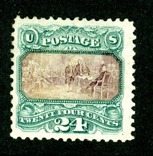 USA Scott 130 MH, F-VF, 24c Re-Issue (1875) with 2022 Crowe Cert (SCV $2000)