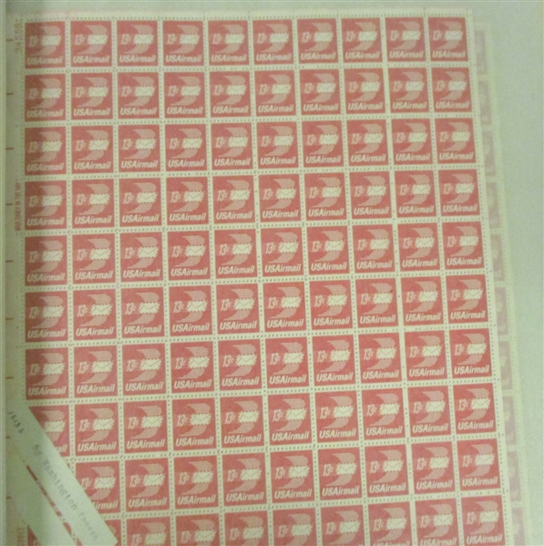 USA Airmail Mint Sheets, Qty 17 (Face $84)