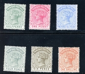 Trinidad Scott 68-73 MH Complete Set, 1883-4 Victoria (SCV $96)