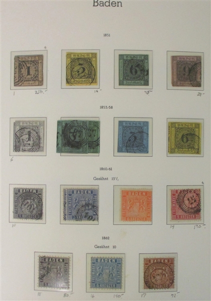 Fabulous German States Collection - Many Better Throughout! (Est $2000-2500))