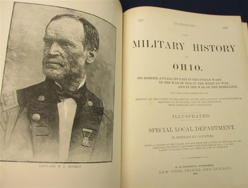 Military History of Ohio Logan County, Soldiers Edition 1885 (Est $100-200)
