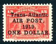 Newfoundland Scott C2 MH F-VF, 1919 Surcharged Airmail (SCV $210)