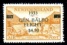 Newfoundland Scott C18 MH VF, 1933 Balboa (SCV $325)