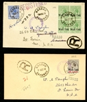 Bahamas 2 Registered Censored Covers, 1918 Scarce War Tax Frankings (Est $250-350)