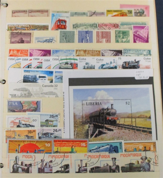Railroad Topical Stamp and Cover Accumulation (Est $150-200)