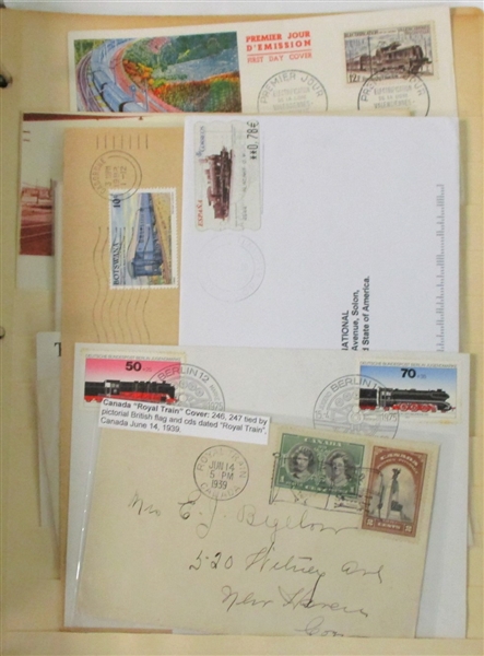 Railroad Topical Stamp and Cover Accumulation (Est $150-200)