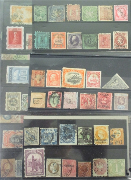 Binder Holding Mostly Vintage Stamps (Est $750-900)