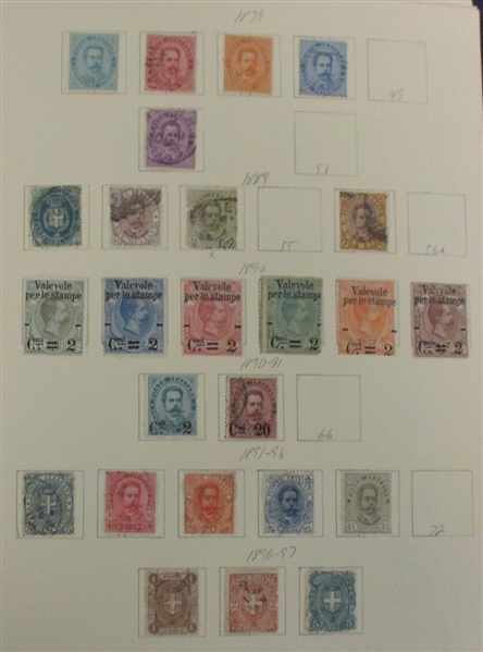 Italy Mint/Used Collection to 1992 on Homemade Pages (Est $250-300)