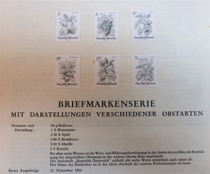 Austria 1957-1980 Black Prints Collection (Est $400-600)