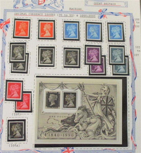 Great Britain Mostly Mint Machin Collection (Est $300-400)