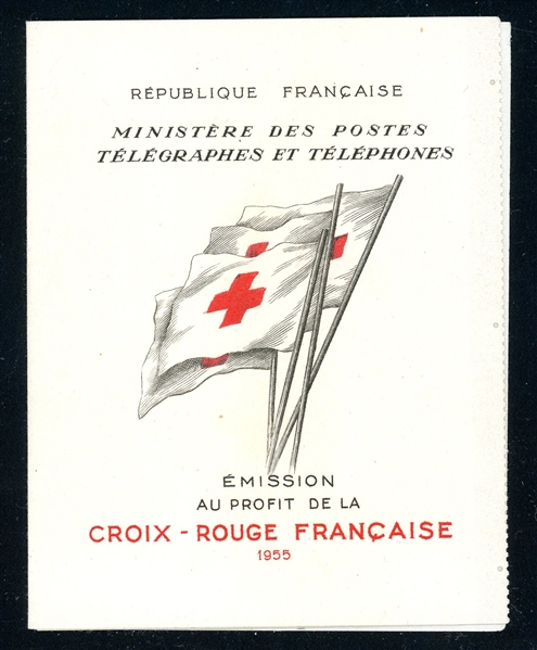 France Scott B301a Complete Mint Booklet  1955 Red Cross (SCV $300)