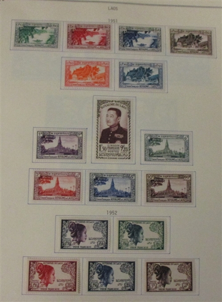 Laos Collection of Mint/Used Stamps and First Day Covers (Est $90-120)