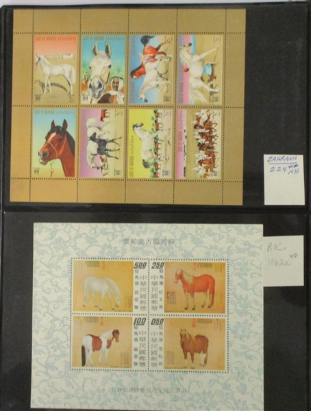 Horses Mostly Mint Topical Collection on Stock Pages (Est $100-150)