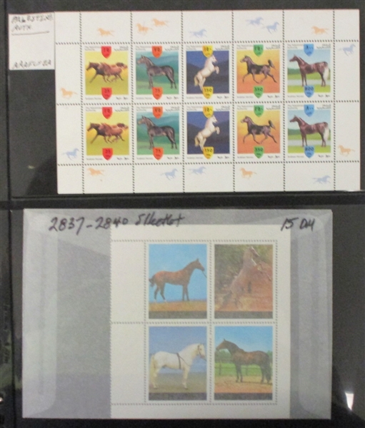 Horses Mostly Mint Topical Collection on Stock Pages (Est $100-150)