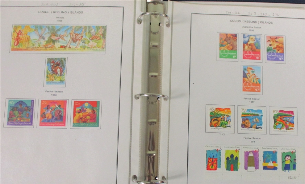 Cocos Islands Mint Collection on Minkus Pages (Est $200-250)
