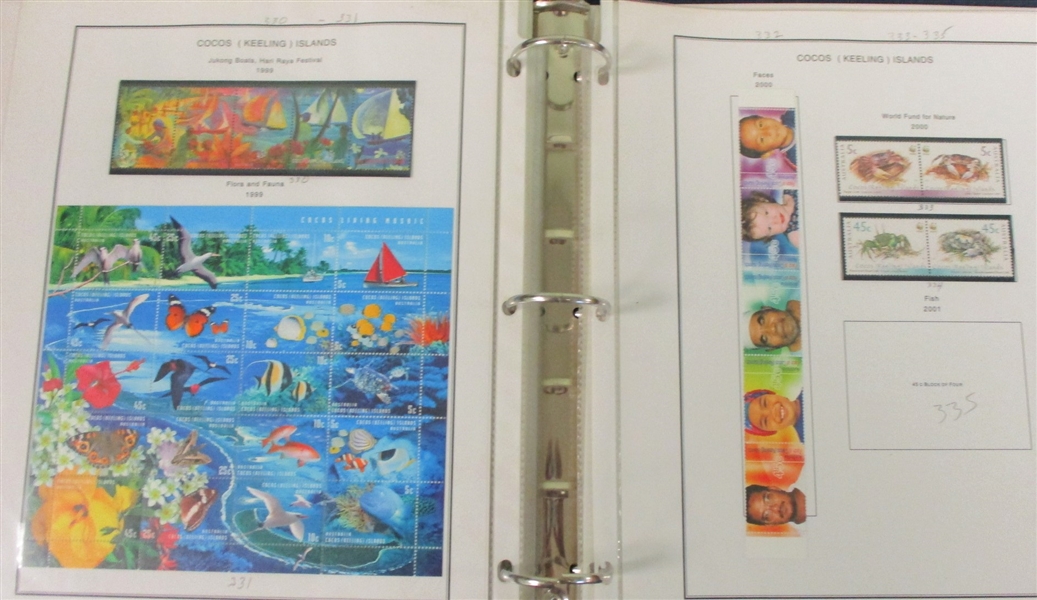 Cocos Islands Mint Collection on Minkus Pages (Est $200-250)