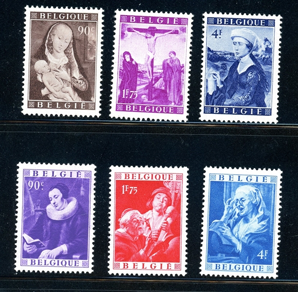 Belgium Scott B466A-B466B MLH Singles from Souvenir Sheets (SCV $330)