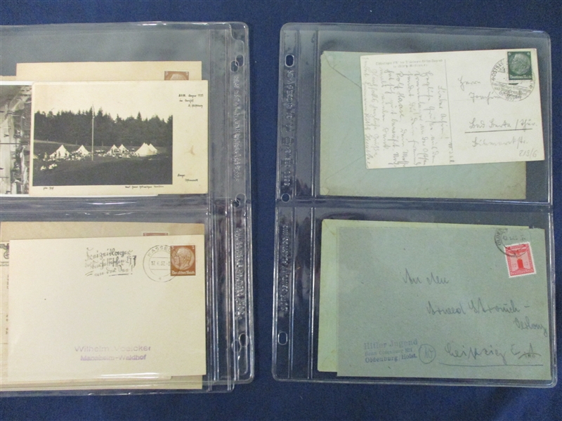 Covers and Cards, Germany Hitler Youth Topical, 40 Items (Est $750-850)