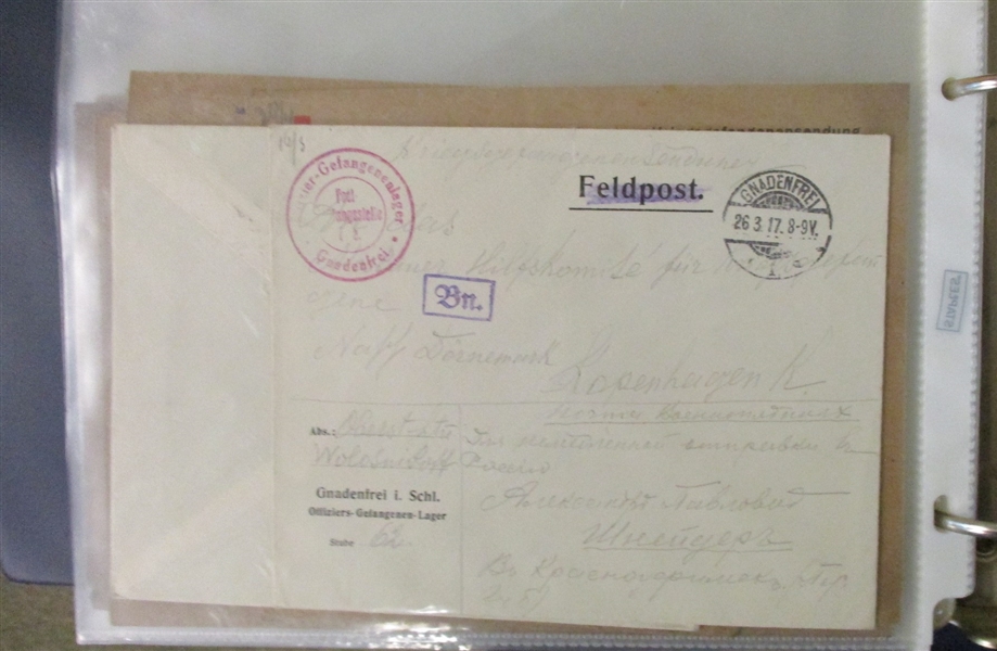 WWI and WWII POW Cover Accumulation, 150+ (Est $350-500)