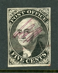 USA Scott 9X1 Used, 4 Margin, ACM Connected with 2021 Crowe Cert (SCV $475)