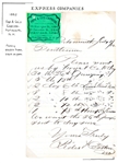Frye and Co.s Express Label on Merchandise order, 1882 (Est $90-120)