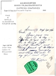 Page & Saville Express Label on Merchandise order, 1882 (Est $90-120)
