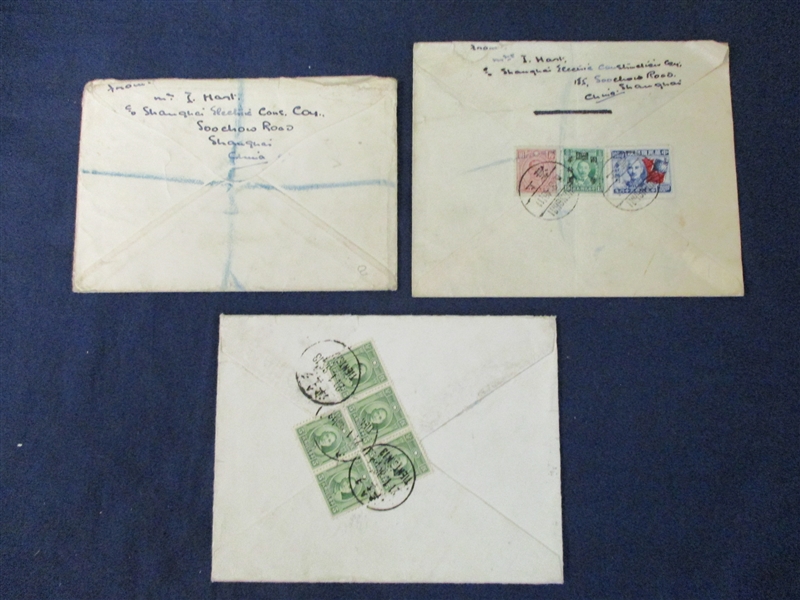 China Covers, Airmail/Registered to England, 1941 (Est $60-90)