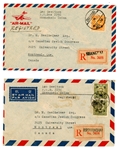 China Registered Airmail Covers to Montreal, Canada, 1948 (Est $50-80)