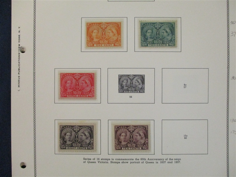 Canada Collection to 1927 on Minkus Pages (Est $200-250)