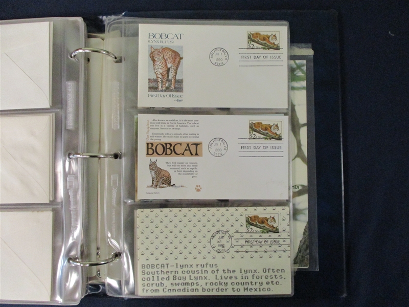 USA Scott 2482 FDC Cover Collection, 1990 $2 Bobcat Issue