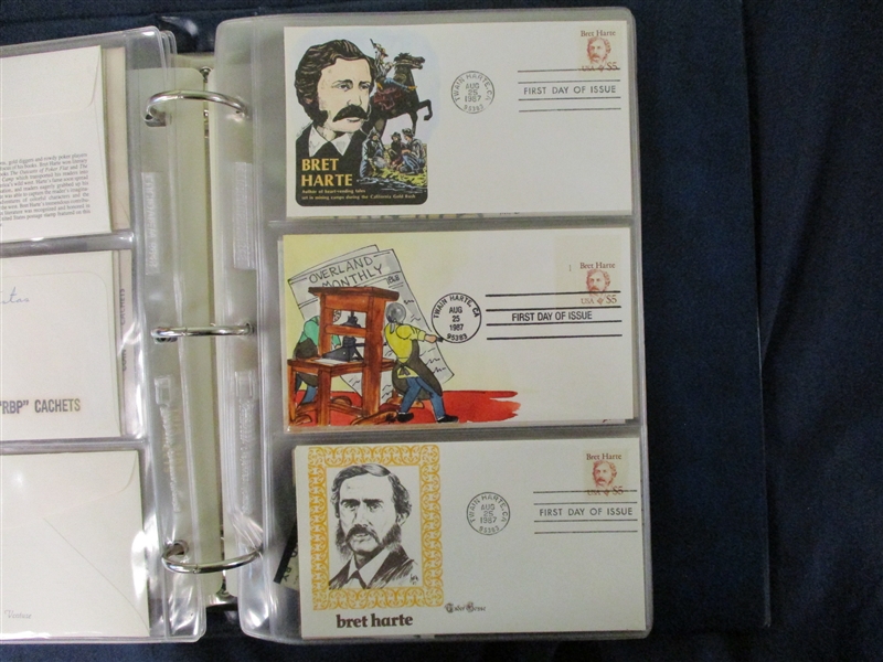USA Scott 2196 First Day Cover Collection, 1987 $5 Bret Harte Issue