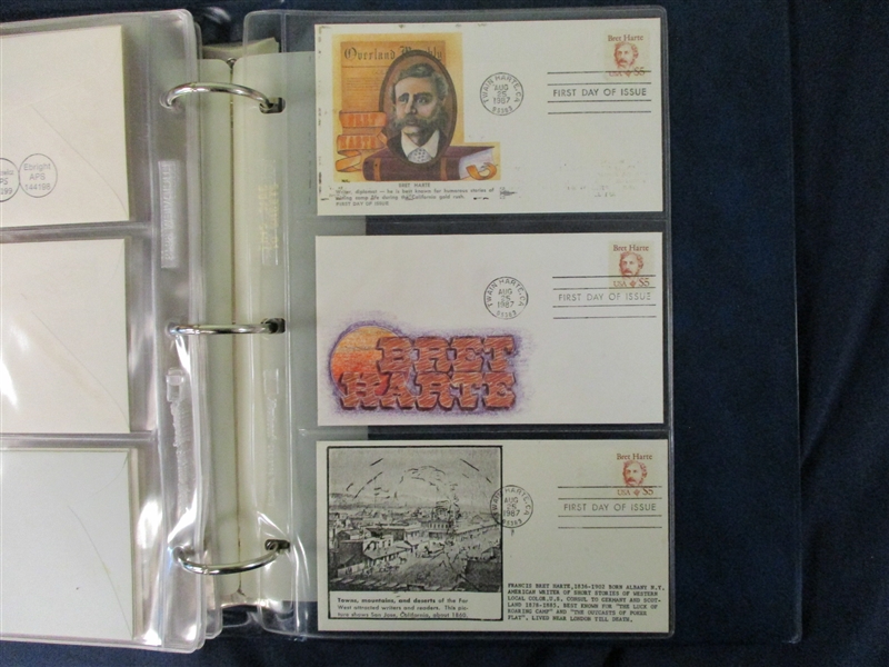 USA Scott 2196 First Day Cover Collection, 1987 $5 Bret Harte Issue