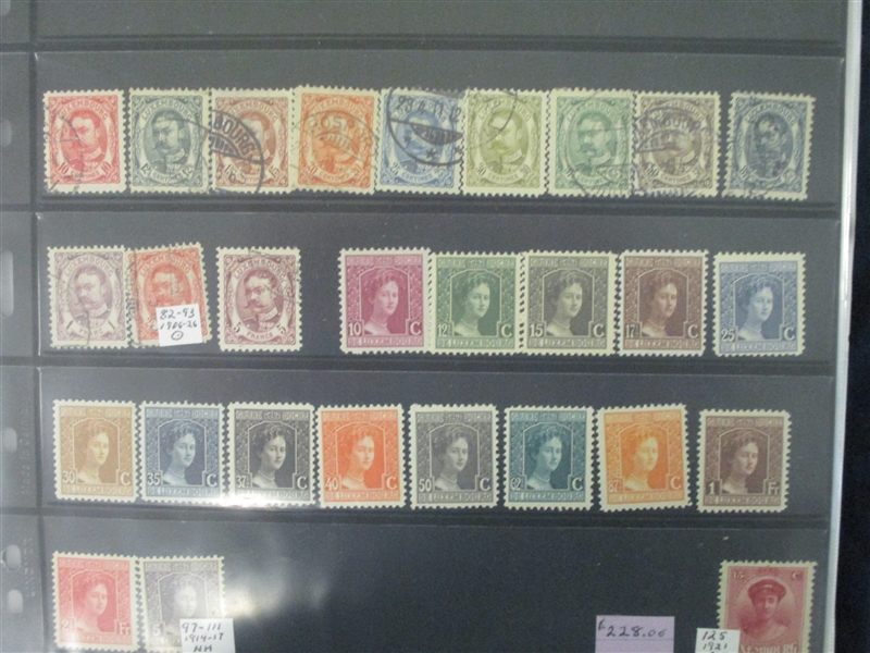 Luxembourg Mostly Mint Collection on Stock Pages (Est $500-600)